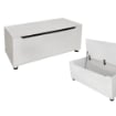 PANCA CONTENITORE REALIZZATA IN LEGNO100X40X35 CM COLORE BIANCO USATO COME NUOVO