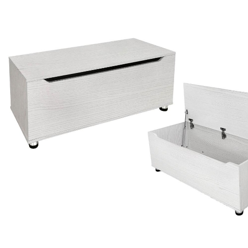 PANCA CONTENITORE REALIZZATA IN LEGNO100X40X35 CM COLORE BIANCO USATO COME NUOVO