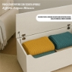 PANCA CONTENITORE REALIZZATA IN LEGNO100X40X35 CM COLORE BIANCO USATO COME NUOVO