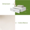 MENSOLA CON CASSETTO DA PARETE SISTEMA REGGIMENSOLA A SCOMPARSA COLORE BIANCO IN LEGNO MDF 40X24X10 CM USATO COME NUOVO