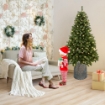 SUPPORTO BASE PER ALBERO DI NATALE  DA 150 A 240H CM Ø35 X 35+6 CM - MARRONE CHIARO ARTICOLO USATO