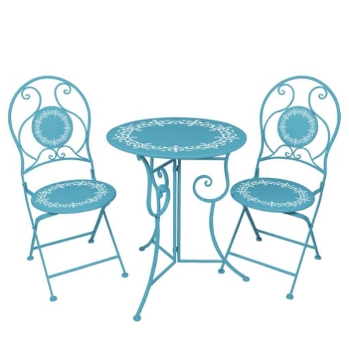 MA MAISON SET CROWN BISTROT CON TAVOLO+2 SEDIE COLORE BLU
