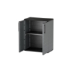 ARMADIO BASSO IN POLIPROPILENE CON 2 ANTE E RIPIANO 68 X 37 X H84 CM 