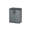 ARMADIO PATTUMIERA BASSO IN PLASTICA 3 SCOMPARTI DIMENSIONI 68 X 37 X H84 CM 
