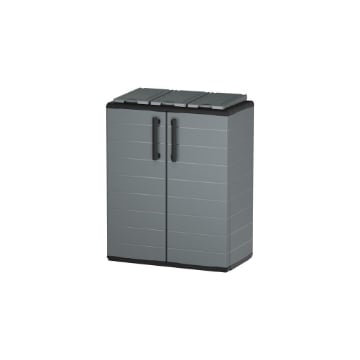 ARMADIO PATTUMIERA BASSO IN PLASTICA 3 SCOMPARTI DIMENSIONI 68 X 37 X H84 CM 