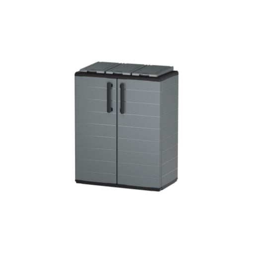 ARMADIO PATTUMIERA BASSO IN PLASTICA 3 SCOMPARTI DIMENSIONI 68 X 37 X H84 CM 