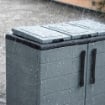 ARMADIO PATTUMIERA BASSO IN PLASTICA 3 SCOMPARTI DIMENSIONI 68 X 37 X H84 CM 