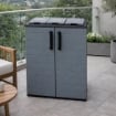 ARMADIO PATTUMIERA BASSO IN PLASTICA 3 SCOMPARTI DIMENSIONI 68 X 37 X H84 CM 