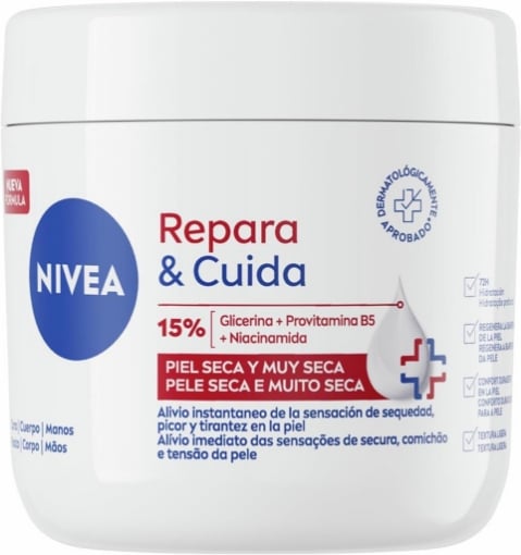 NIVEA CREMA CORPO REPARA E CUIDA CON GLICERINA E VITAMINA B5 400ML