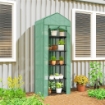SERRA PER PIANTE A 5 LIVELLI CON PORTA A ZIP, IN ACCIAIO E PE, 69X49X193 CM, VERDE