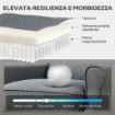 POLTRONA RECLINABILE 132¦ MAX IN TESSUTO EFFETTO LINO CON POGGIAPIEDI, 74X84X102 CM, GRIGIO