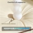 POLTRONA DA SALOTTO MODERNA CON IMBOTTITURA SPESSA, TASCA LATERALE E RIVESTIMENTO IN FINTA PELLE, BEIGE
