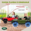 MACCHINA ELETTRICA PER BAMBINI 3-5 ANNI LAND ROVER OFFICIALE 12V CON TELECOMANDO, SOSPENSIONI, LUCI LED, VERDE