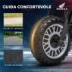 MOTO DA CROSS ELETTRICA PER BAMBINI LICENZA HONDA CRF450RL A 3 RUOTE CON CLACSON, 71X40.5X43.5 CM, GRIGIO