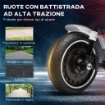 MOTO ELETTRICA PER BAMBINI 18-36 MESI CON ROTELLE E FANALE, 76X42X57 CM, BIANCO E NERO