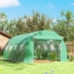 TELO SERRA IN PE CON 8 FINESTRE, PORTA AVVOLGIBILE E BORDI INTERRATI, 4X3X2 M, VERDE