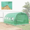 TELO SERRA IN PE CON 8 FINESTRE, PORTA AVVOLGIBILE E BORDI INTERRATI, 4X3X2 M, VERDE