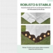 TELO SERRA IN PE CON 6 FINESTRE, PORTA AVVOLGIBILE E BORDI INTERRATI, 3X2X2 M, BIANCO