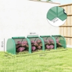 SERRA A TUNNEL IN ACCIAIO E PLASTICA IMPERMEABILE ANTI UV CON 4 PORTE, 395X100X80 CM, VERDE
