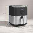 FRIGGITRICE AD ARIA DA 8L, AIR FRYER 1700W CON 8 PROGRAMMI E CIRCOLAZIONE ARIA CALDA A 360¦, DISPLAY LED, NERO
