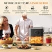 FRIGGITRICE AD ARIA DA 8L, AIR FRYER 1700W CON 8 PROGRAMMI E CIRCOLAZIONE ARIA CALDA A 360¦, DISPLAY LED, NERO