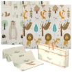 TAPPETO PER BAMBINI 0-6 ANNI A TEMA BOSCO CON SUPERFICIE IMPERMEABILE IN XPE MULTICOLORE, 196X176X1.5 CM