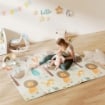 TAPPETO PER BAMBINI 0-6 ANNI A TEMA BOSCO CON SUPERFICIE IMPERMEABILE IN XPE MULTICOLORE, 196X176X1.5 CM
