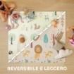 TAPPETO PER BAMBINI 0-6 ANNI A TEMA BOSCO CON SUPERFICIE IMPERMEABILE IN XPE MULTICOLORE, 196X176X1.5 CM