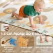 TAPPETO PER BAMBINI 0-6 ANNI A TEMA BOSCO CON SUPERFICIE IMPERMEABILE IN XPE MULTICOLORE, 196X176X1.5 CM