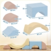 SET 5 COSTRUZIONI MORBIDE PER BAMBINI 1.5-8 ANNI, IN TESSUTO EFFETTO VELLUTO E SPUGNA, MULTICOLORE