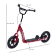 MONOPATTINO PER BAMBINI 5-12 ANNI CON FRENO POSTERIORE E MANUBRIO REGOLABILE, 120X52X80-88 CM, ROSSO