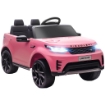 MACCHINA ELETTRICA PER BAMBINI LICENZA LAND ROVER CON FARI LED, CLACSON E TELECOMANDO, 105X68.5X58 CM, ROSA