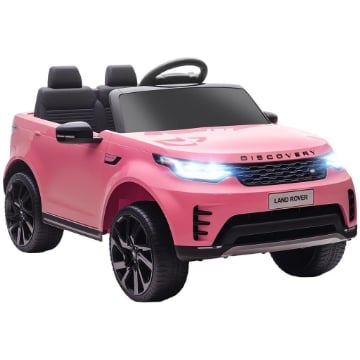 MACCHINA ELETTRICA PER BAMBINI LICENZA LAND ROVER CON FARI LED, CLACSON E TELECOMANDO, 105X68.5X58 CM, ROSA