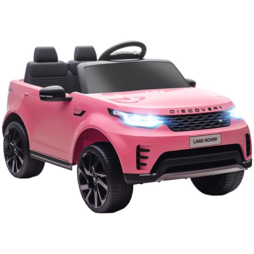 MACCHINA ELETTRICA PER BAMBINI LICENZA LAND ROVER CON FARI LED, CLACSON E TELECOMANDO, 105X68.5X58 CM, ROSA