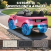 MACCHINA ELETTRICA PER BAMBINI LICENZA LAND ROVER CON FARI LED, CLACSON E TELECOMANDO, 105X68.5X58 CM, ROSA