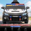 MACCHINA ELETTRICA PER BAMBINI DELLA POLIZIA CON TELECOMANDO, CLACSON E MUSICA INTEGRATA, 96X60X45 CM