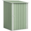 CASETTA DA GIARDINO PORTA ATTREZZI IN ACCIAIO GALVANIZZATO CON PORTA, 100X104X160 CM, VERDE CHIARO