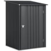 CASETTA DA GIARDINO PORTA ATTREZZI IN ACCIAIO GALVANIZZATO CON PORTA, 100X104X160 CM, GRIGIO SCURO