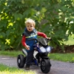 MOTO ELETTRICA PER BAMBINI 3-5 ANNI MAX. 25KG CON LUCI, MUSICA, BATTERIA 6V E VELOCITÓ 3KM/H, 86X42X52 CM BLU