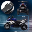 MOTO ELETTRICA PER BAMBINI 3-5 ANNI MAX. 25KG CON LUCI, MUSICA, BATTERIA 6V E VELOCITÓ 3KM/H, 86X42X52 CM BLU