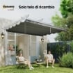 TETTUCCIO DI RICAMBIO PER GAZEBO 3X3 M CON 10 FORI DI DRENAGGIO, GRIGIO CHIARO
