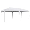 GAZEBO DA GIARDINO POP-UP 6X3 M PIEGHEVOLE, TENDONE PER FESTE CON SACCA DI TRASPORTO, BIANCO