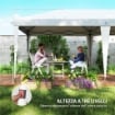 GAZEBO DA GIARDINO POP-UP 6X3 M PIEGHEVOLE, TENDONE PER FESTE CON SACCA DI TRASPORTO, BIANCO