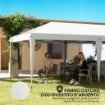 GAZEBO DA GIARDINO POP-UP 6X3 M PIEGHEVOLE, TENDONE PER FESTE CON SACCA DI TRASPORTO, BIANCO