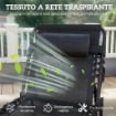 SDRAIO DA GIARDINO PIEGHEVOLE CON SCHIENALE RECLINABILE SU 5 POSIZIONI E CUSCINO, 185X58X30CM, NERO