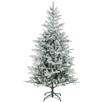 ALBERO DI NATALE INNEVATO ALTO 180 CM CON RAMI REALISTICI E BASE IN METALLO PIEGHEVOLE