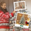 ALBERO DI NATALE INNEVATO ALTO 180 CM CON RAMI REALISTICI E BASE IN METALLO PIEGHEVOLE