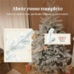 ALBERO DI NATALE INNEVATO ALTO 180 CM CON RAMI REALISTICI E BASE IN METALLO PIEGHEVOLE