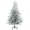 ALBERO DI NATALE INNEVATO ALTO 150 CM CON RAMI REALISTICI E BASE IN METALLO PIEGHEVOLE