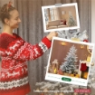 ALBERO DI NATALE INNEVATO ALTO 150 CM CON RAMI REALISTICI E BASE IN METALLO PIEGHEVOLE